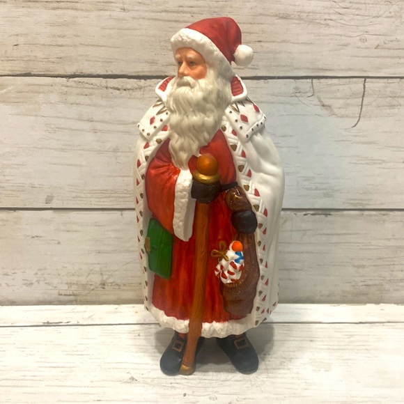 Set of 2 Traditions Old World Porcelain Collectable Santas - Picture 2 of 7